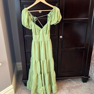 Princess polly Danny midi dress green